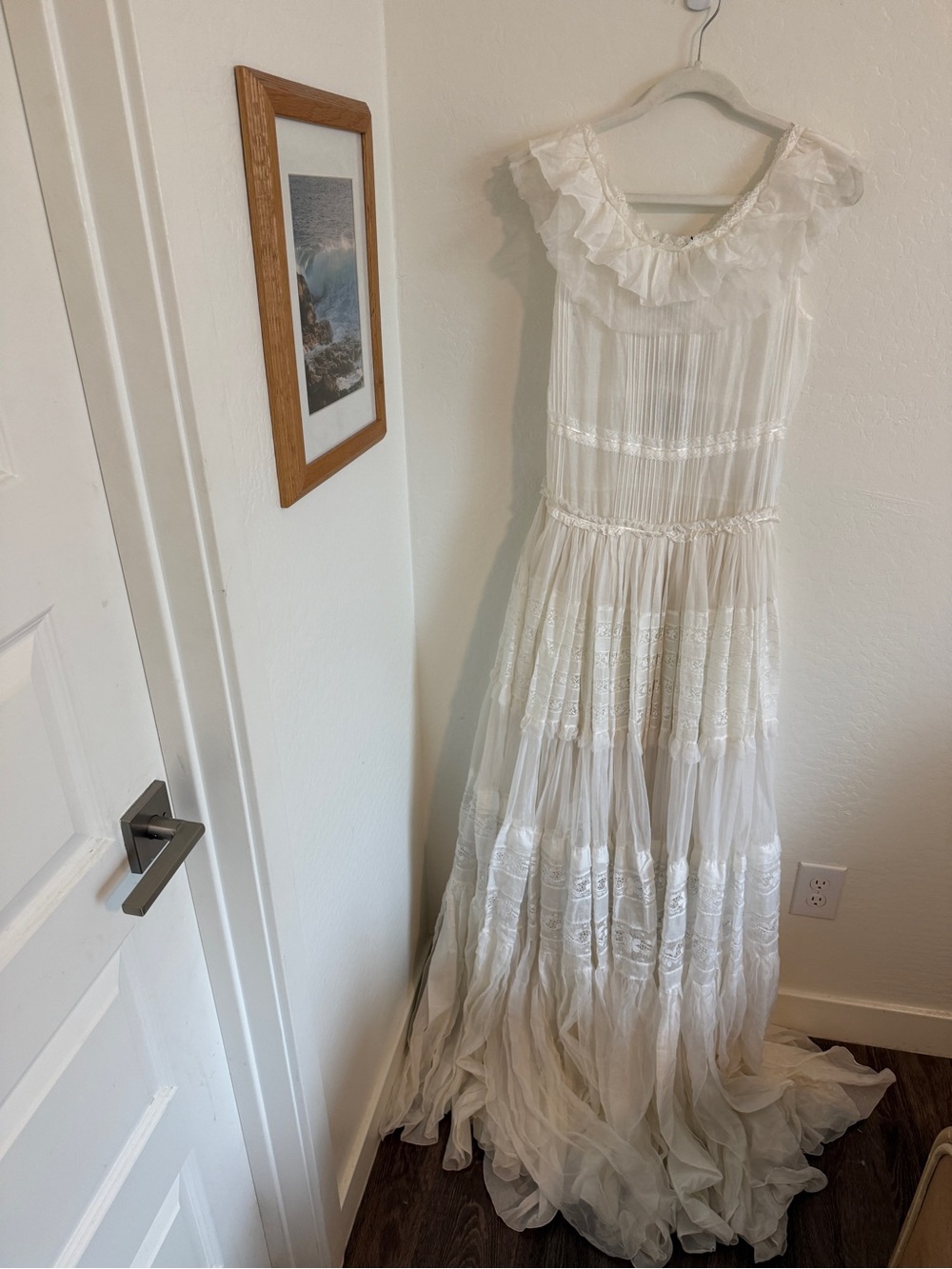 DSQUARED2 NWT $8,950 Ivory Silk Cotton Lace Maxi Wedding Gown IT 40 - Picture 6 of 8